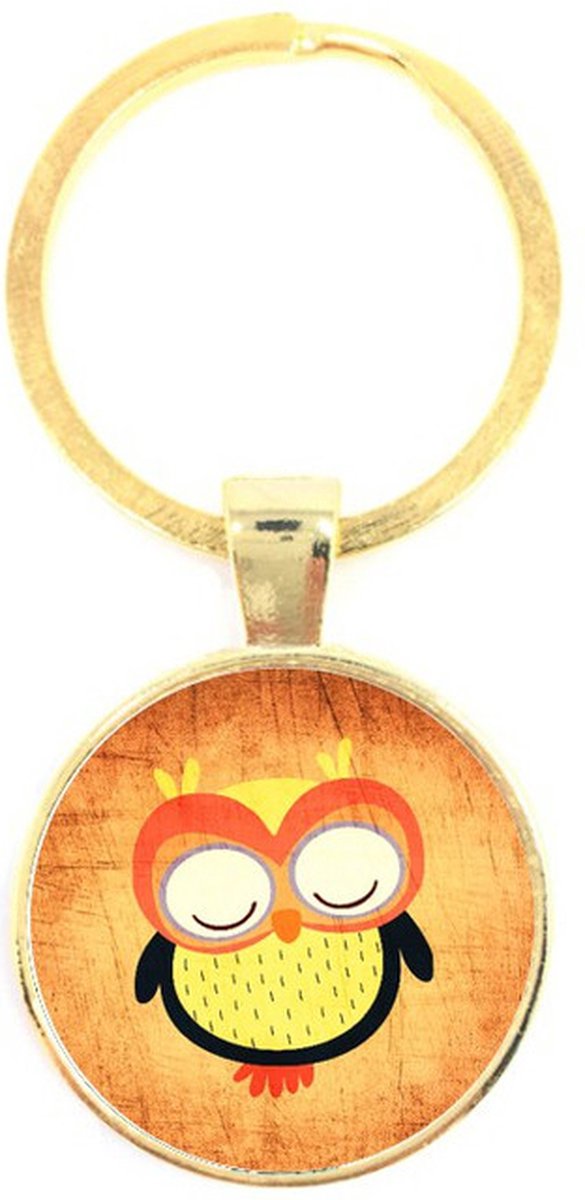 Sleutelhanger Glas - Uil