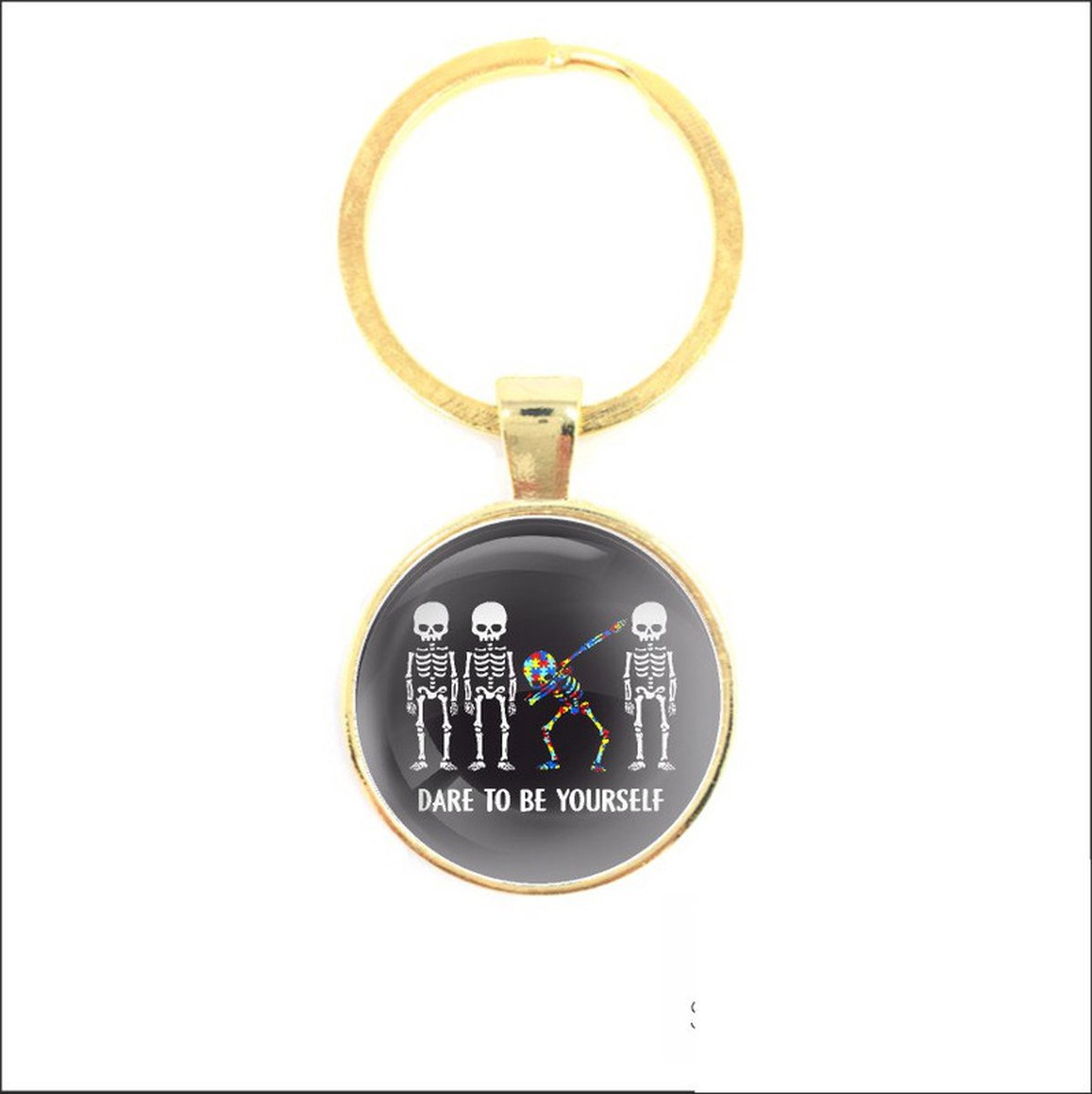 Sleutelhanger Glas - Dare To Be Yourself
