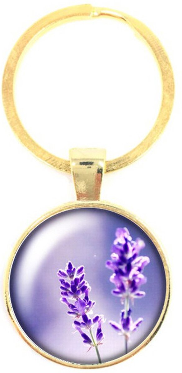 Sleutelhanger Glas - Lavendel