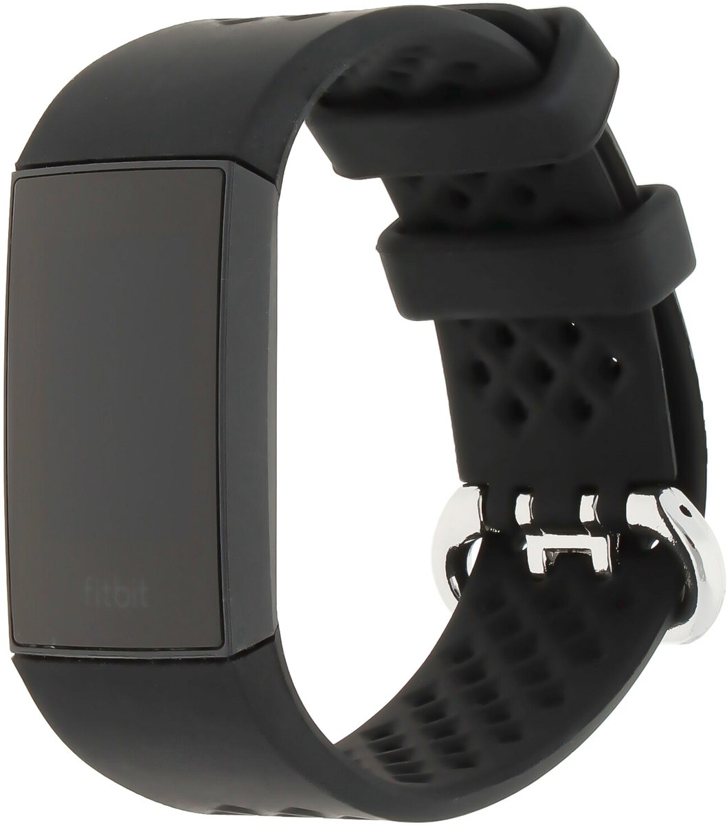 Fitbit charge 3 & 4 sport point band - zwart - ML - Horlogeband Armband Polsband