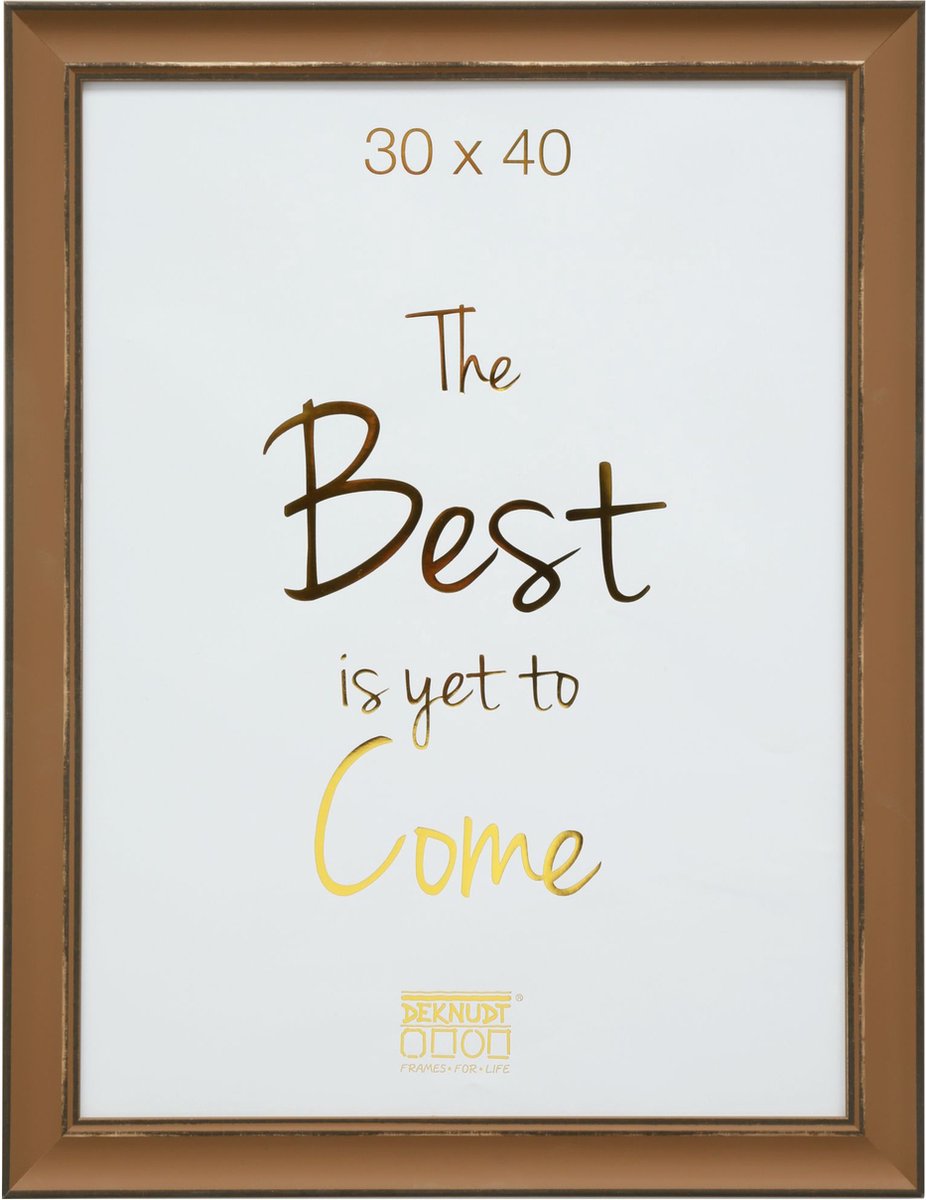 Deknudt Frames fotolijst S46XF3 - bruin met zwarte randen - 30x40 cm