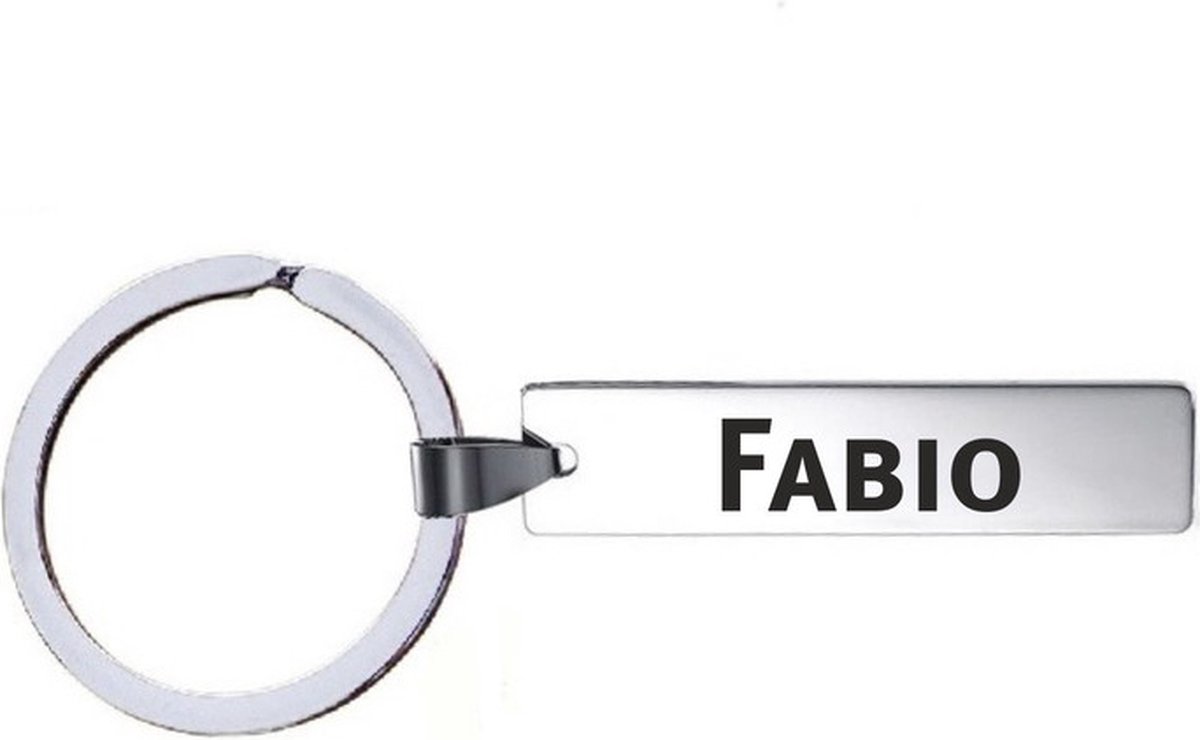 Sleutelhanger Met Naam - Fabio - RVS