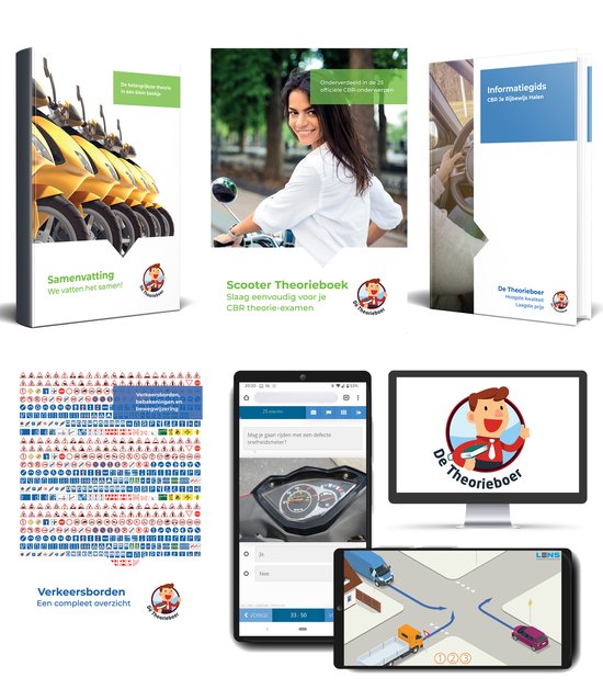 Scooter Theorieboek 2026 met Onbeperkt 3250 Oefenvragen, 9 T ... - cover