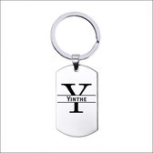 Porte-clés en acier inoxydable avec nom - Yinthe