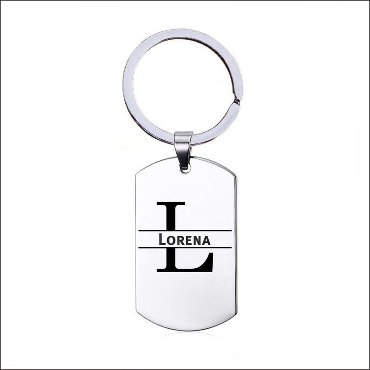 Sleutelhanger RVS Met Naam -  Lorena