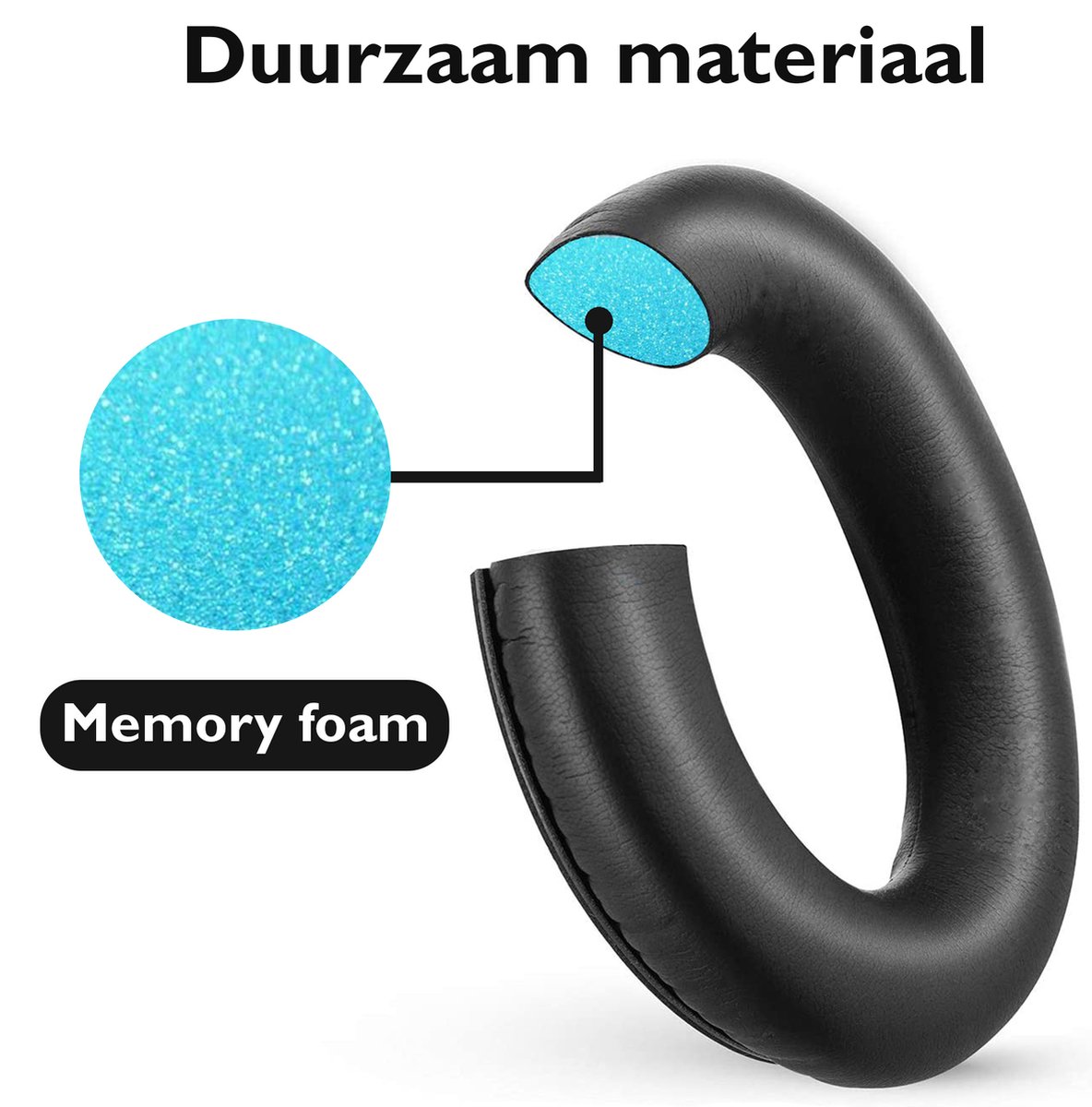 Set Oorkussens voor Bose Koptelefoon met installatie gereedschap - Zwart - QuietComfort 35 - QC35II - QC35 - QC25 - QC15 - QC2 - Soundtrue - Soundlink Around-Ear II AE2 – foto 3