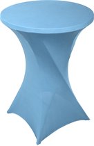 Statafelrok Licht Blauw / Baby Blauw – ∅80-85 x 110 cm – Stretch – Tafelrok voor Statafel – Geschikt voor Horeca Evenementen | Sta Tafel Hoes | Staantafelhoes | Cocktailparty | Trouwerij