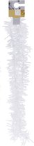 Witte kerstversiering folieslinger met sterretjes 180 cm