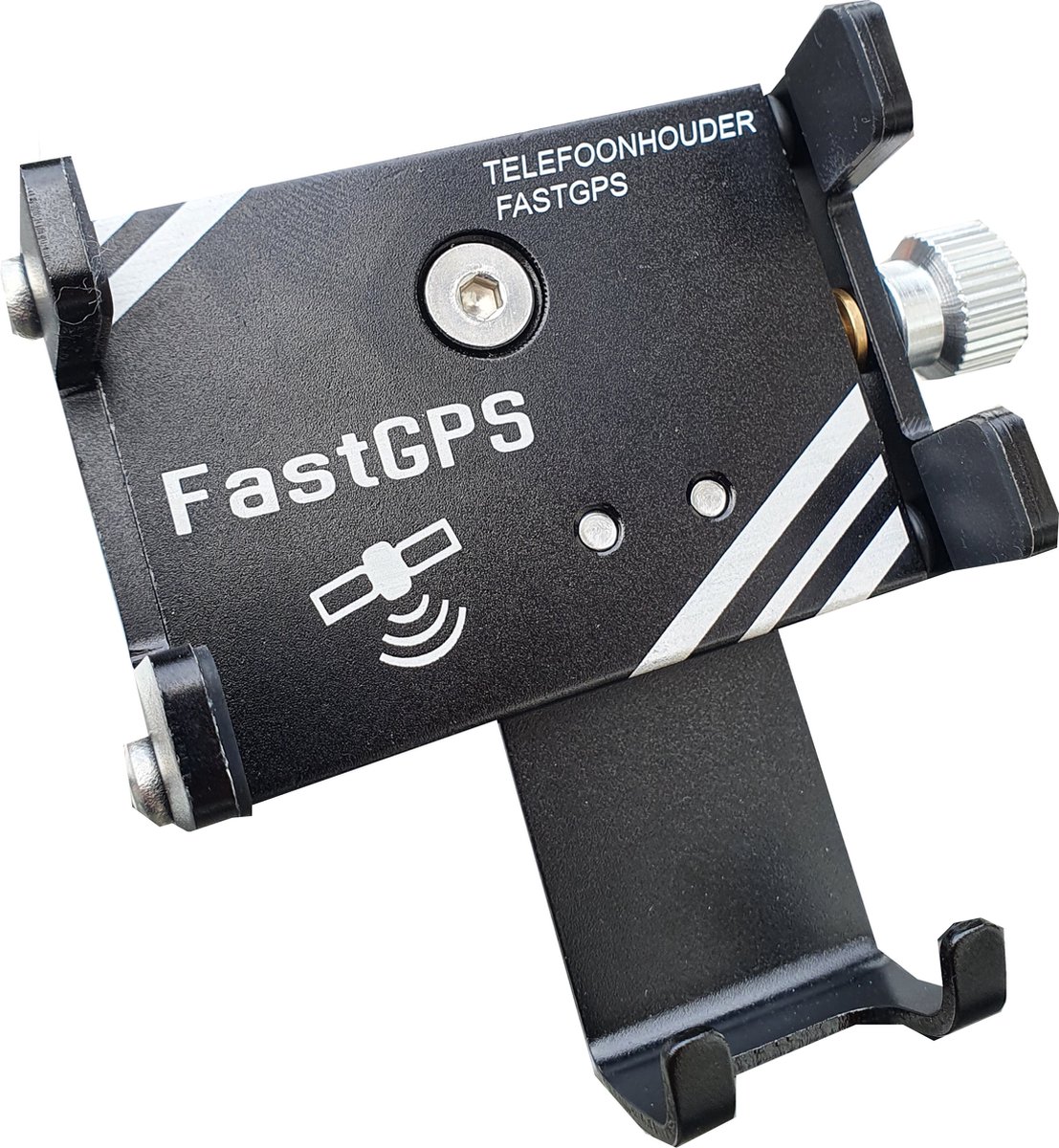 Fastgps - Telefoonhouder - Fiets/Scooter/Motor - Roestvrij Aluminium - Simpel zelf Monteren