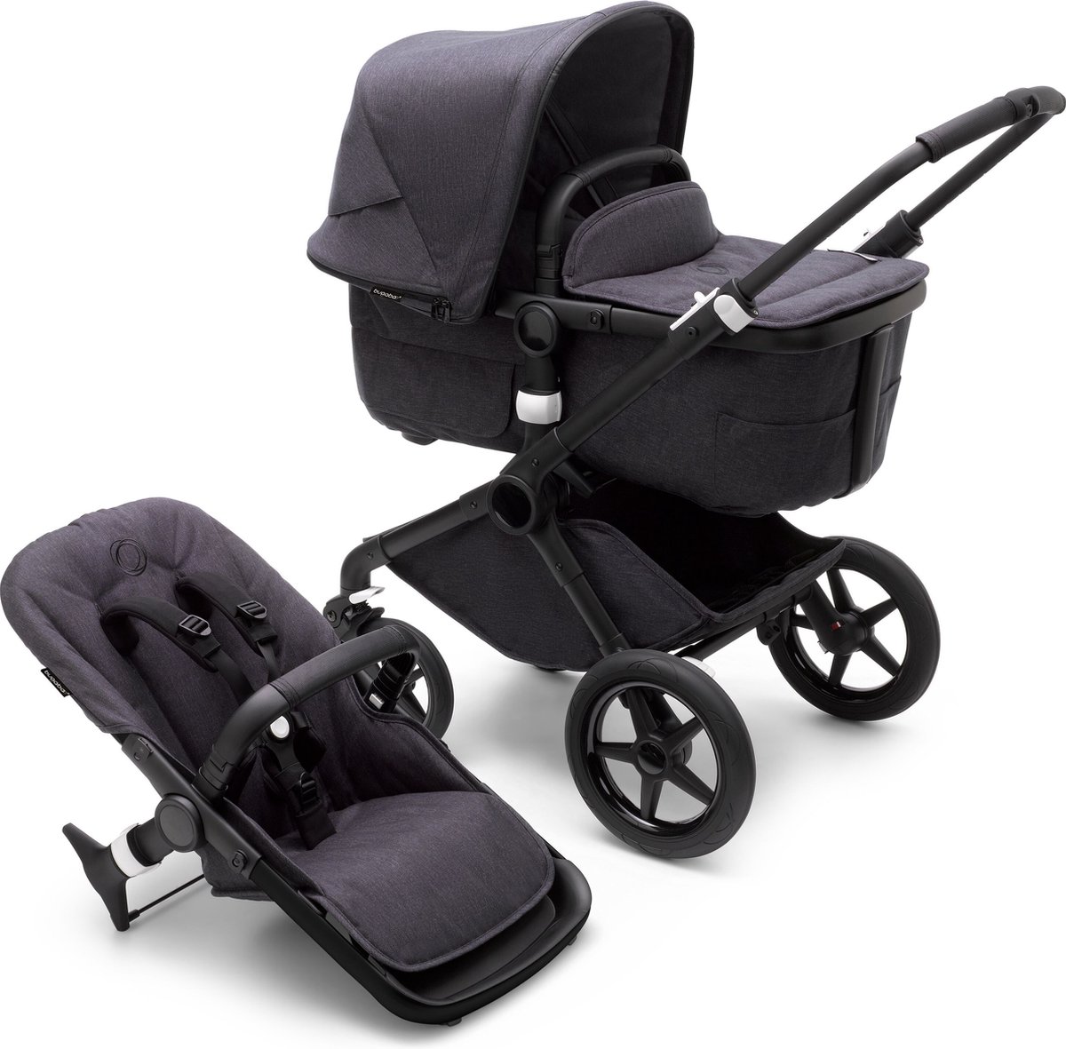 Bugaboo Fox 3 Kinderwagen 2 in 1 Mineral Compleet Black - Product - €1.300,99