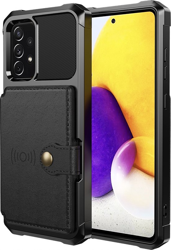 Coque arrière adaptée pour Samsung Galaxy S20 Plus - Zwart - Porte-cartes - Aimant pour support Supports pour voiture