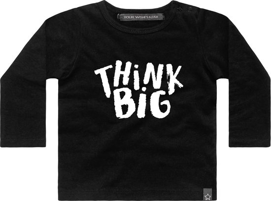 Your Wishes Longsleeve Think Big - T-shirt - Lange Mouwen - Meisjes & Jongens - Maat: 62/68