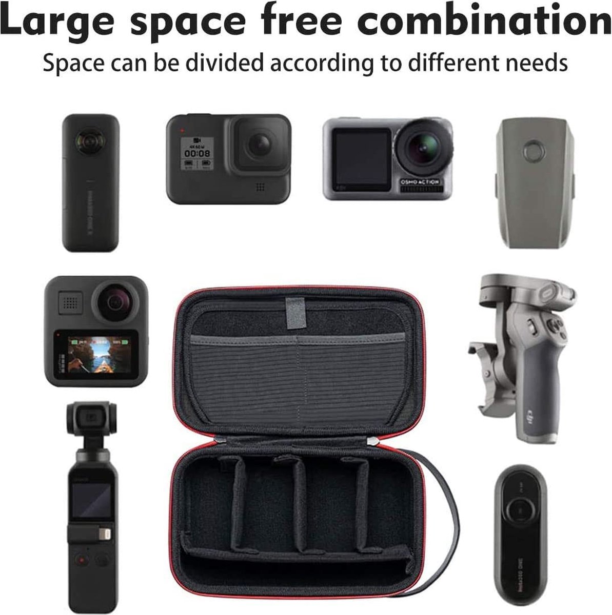 Sac de rangement Portable sac de voyage étanche espace réglable pour GoPro  Hero 10 9 8