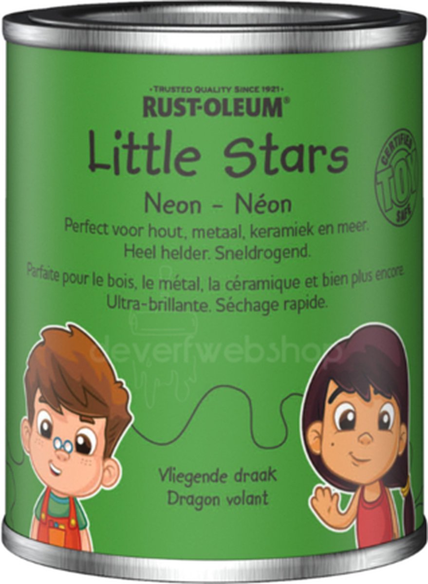 Little Stars Neon - Vliegende Draak - 125 ml - 8 m²/l
