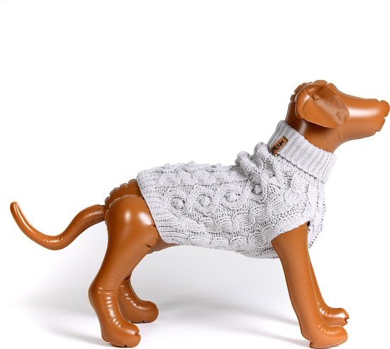 Dogs&Co Hand gebreide Hondentrui Grijs Maat M - Hondenkleding