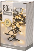 Kerstverlichting extra warm wit buiten 80 lampjes - Kerstlampjes/kerstlichtjes