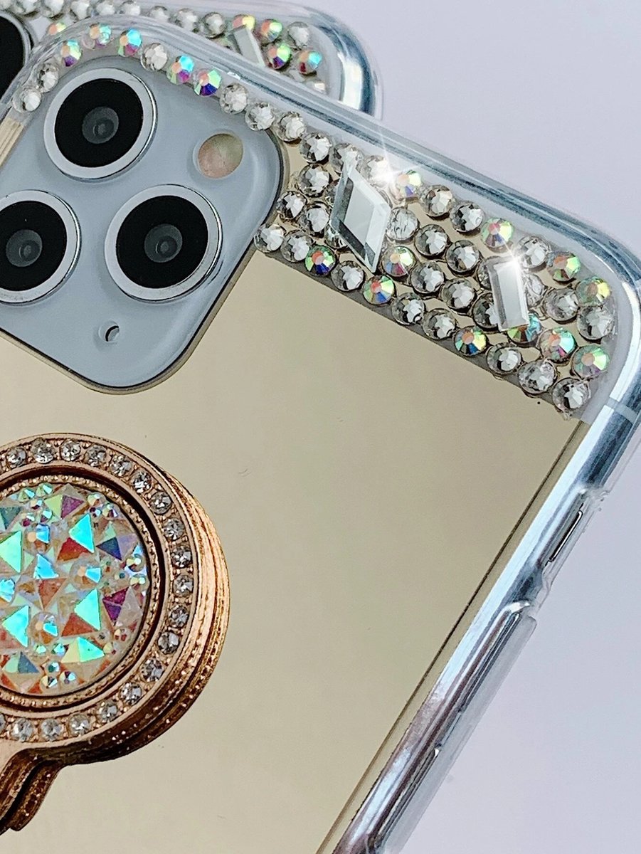 Oneiro's Luxe Phone Case Strass Decor Mirror Design Case Compatible avec  iPhone With