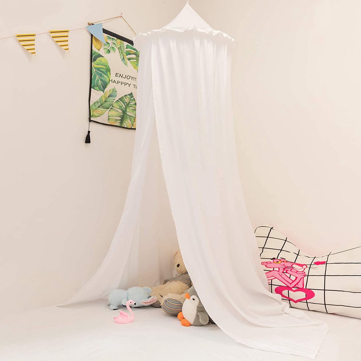 CGPN - Bedhemel babybed, baldakijn, klamboe, insectenbescherming, kinderen, prinses speeltent, wit