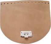 Tassen flap met sluiting - Lichtbruin/Camel - 22cm - DIY tas - zelfgemaakte tas