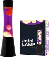Pied de lampe i-total lave noir | jaune lave et violet liquide