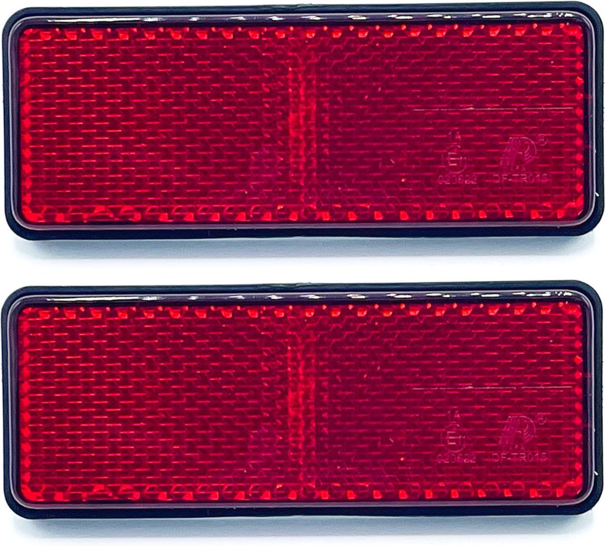 Reflector rood plakstrip 95x38 E-mark (2 stuks)