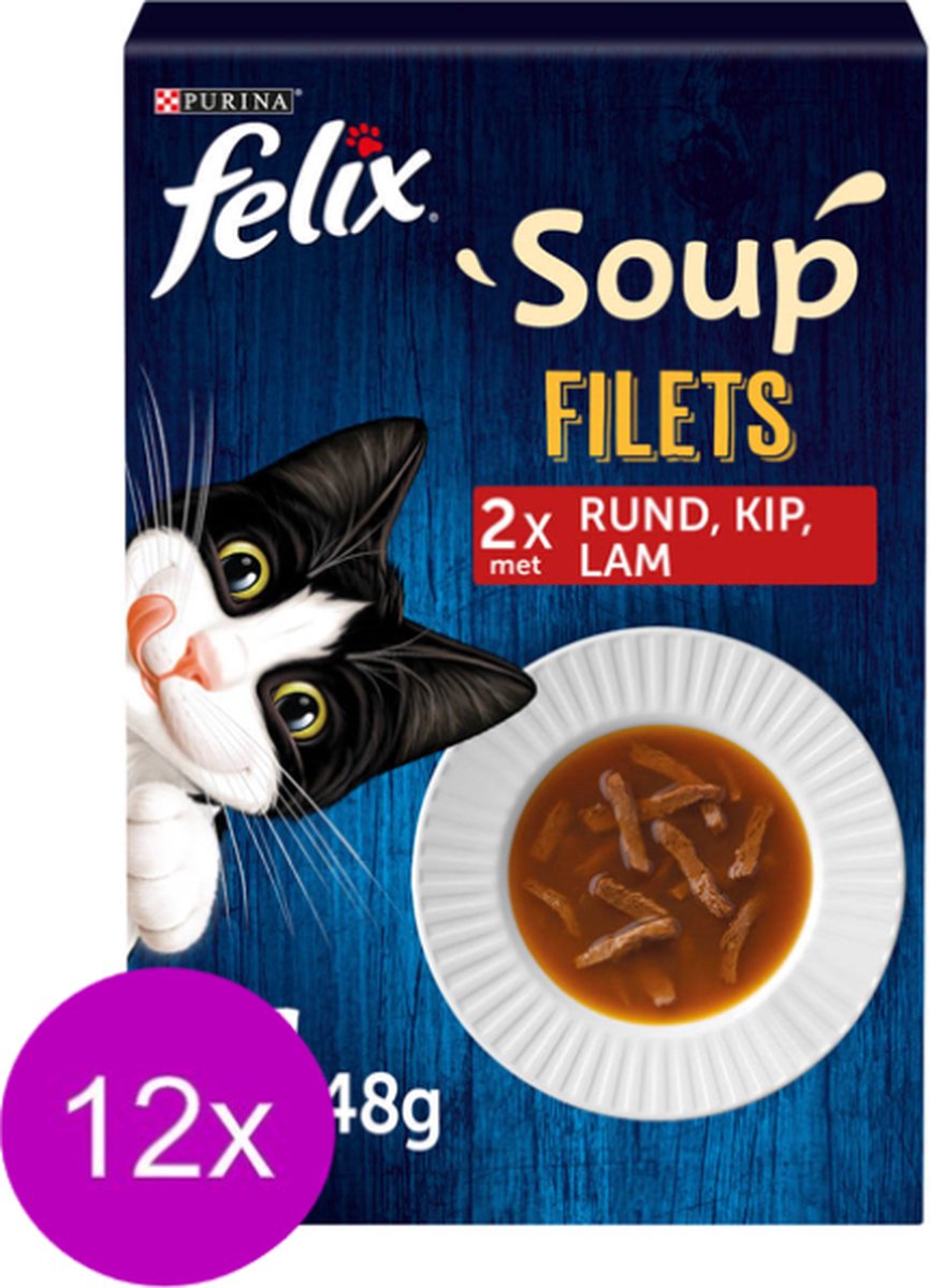 12x Felix - Sélection Ferme - Soupe Chat - 6x48g