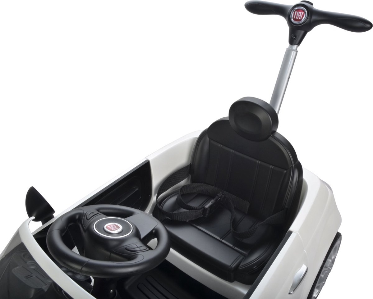 Eco Toys Fiat 500 Loopauto Wit met duwstang