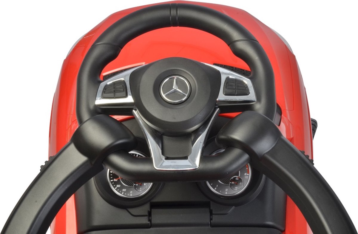 Eco Toys Mercedes 3 in 1 Loopauto Rood met duwstang