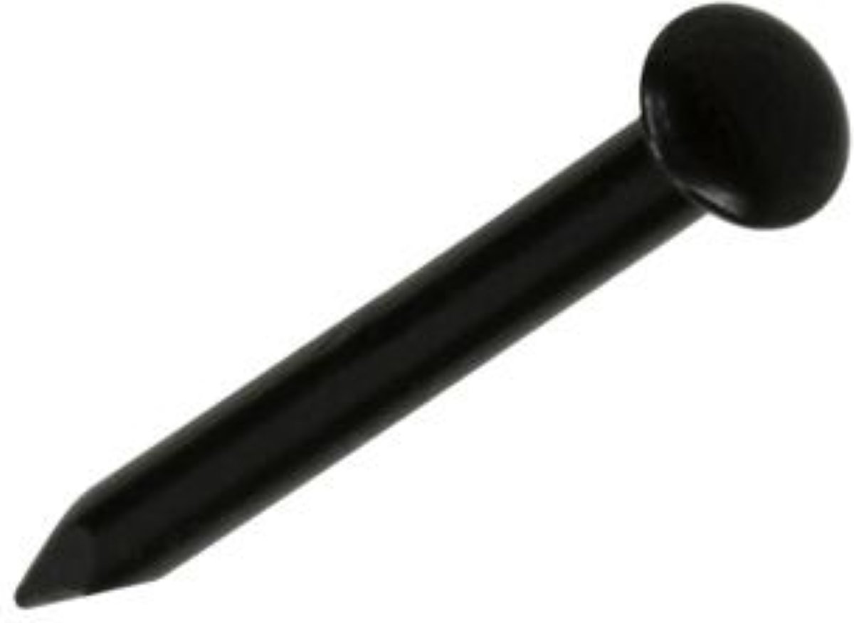 Muur Spijker zwart. 2.0 x 25 mm 60 gram bol kop. voor steen en beton. Homefix.