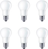 Greenways - Led Lampen - E27 - 8.5Watt (60w) - DIMBAAR - Warm wit licht - 2700K - Led bulb - 8.5W (vervangt 60w) - Grote fitting - Mat - Zuinig - 6 STUK(S)