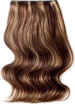 Remy Human Hair extensions Double Weft straight 24 - bruin / blond 4/27#