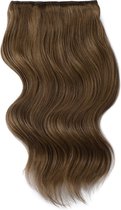 Remy Human Hair extensions Double Weft straight 18 - bruin 9#