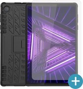 Lenovo Tab M10 Plus hoes met Screenprotector - Rugged Hybrid - Zwart