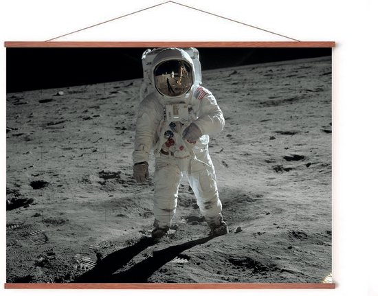 Poster in - Maanlanding - Astronaut op de maan - Buzz Aldrin & Neil Armstrong - Large 50x70