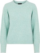 Pieces PCNOVA LS O-NECK KNIT KAC BFD Dames Hedge Green Trui 
- maat S