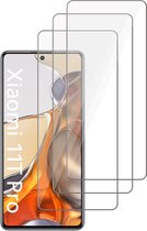 Screenprotector geschikt voor Xiaomi Mi 11T Pro - Beschermglas - Glas Screen Protector - 3 Stuks