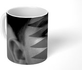 Mok - Vlag van Bahrein - zwart wit - 350 ML - Beker