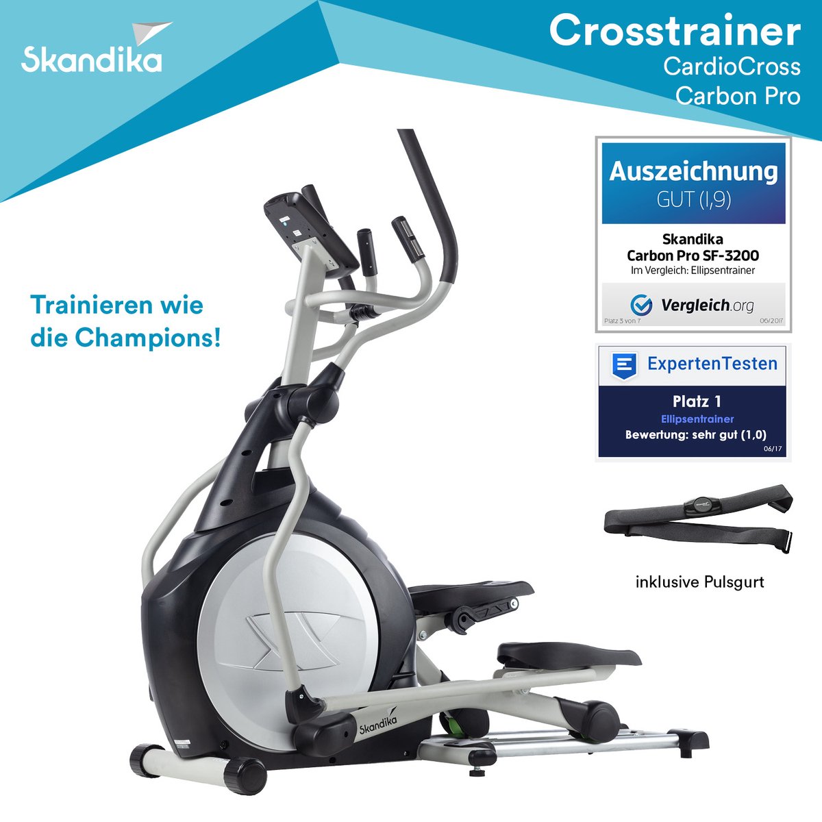 George Eliot markt verkiezen Skandika CardioCross Carbon Pro Crosstrainer – Crosstrainers – met 23,5 kg  vliegwiel... | bol.com