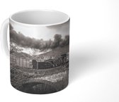 Mok - Zwart-witte afbeelding van een Stoomlocomotief - 350 ML - Beker