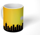 Mok - De gele skyline van Panama in een tekening - 350 ML - Beker