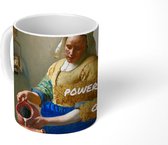 Mok - Koffiemok - Melkmeisje - Goud - Quotes - Schilderij - Oude meesters - Mokken - 350 ML - Beker - Koffiemokken - Theemok