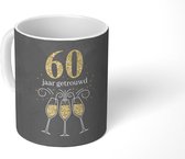 Mok - Koffiemok - Huwelijk - Spreuken - 60 jaar getrouwd - Quotes - Mokken - 350 ML - Beker - Koffiemokken - Theemok