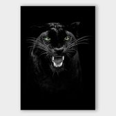 Artistic Lab Poster - Panther Roar Plexiglas - 100 X 70 Cm - Multicolor