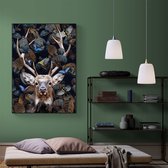 Artistic Lab Poster - Forest Deer Dibond - 70 X 50 Cm - Multicolor