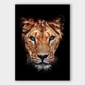 Poster Lioness - Plexiglas - 50x70 cm - Meerdere Afmetingen & Prijzen | Wanddecoratie - Interieur - Art - Wonen - Schilderij - Kunst