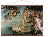 Poster In Posterhanger - Geboorte van Venus - Kader Hout - Renaissance Kunst - Ophangsysteem - 50x70 cm