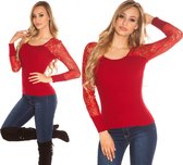 Dames Fashion Trui Rood - one size S/M