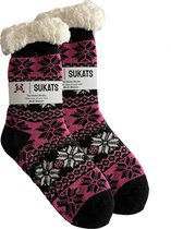 Sukats® Huissokken - Homesocks - Maat 36-41 - Anti-Slip - Fluffy - Dames Huissokken - Variant 1021