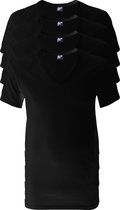 ALAN RED T-shirts Dean (4-pack) - diepe V-hals - zwart - Maat: S