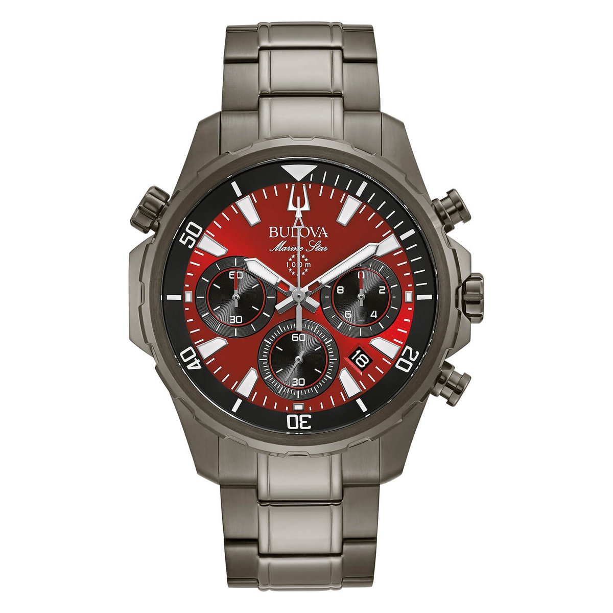 Bulova Marine Star 98B350 Horloge - Staal - Grijs - Ø 44 mm